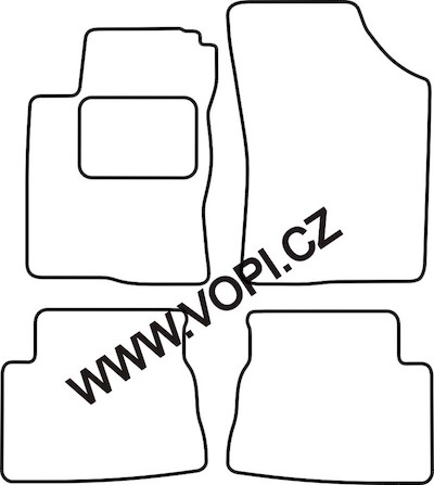 Autokoberce Hyundai Getz 09/2002 - 2009 Carfit (1827)